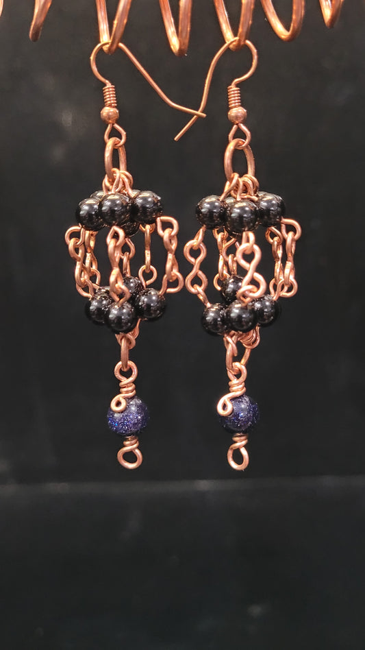 Penta-Cage Earrings