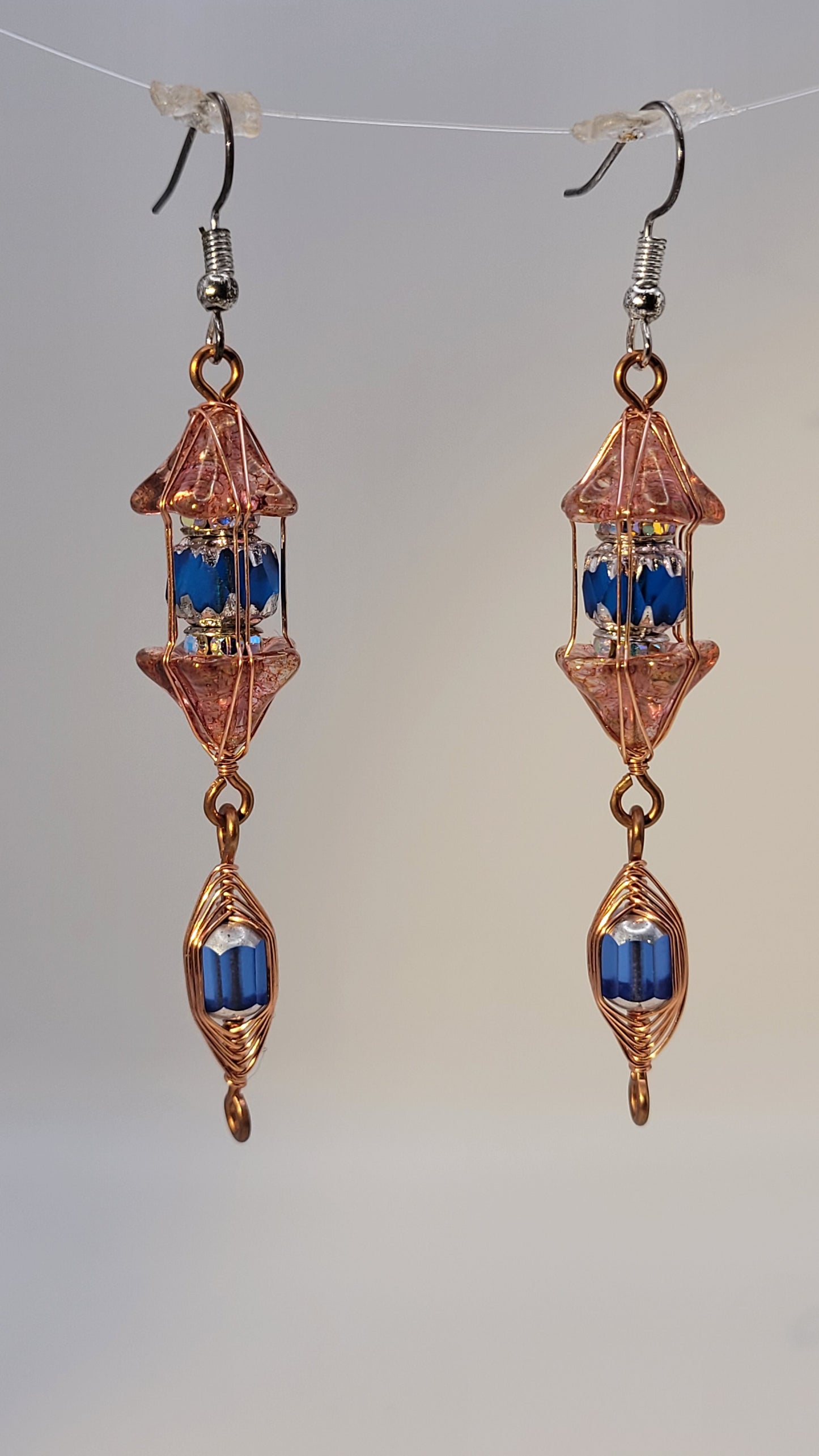 Wizard Weave Protection charm earrings with Czech glass